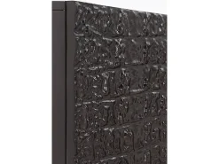 Aparador 4 puertas madera de mango imitacion piel cocodrilo negro