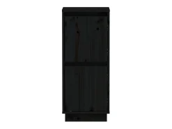 Aparador 2 uds madera maciza de pino negro 31,5x34x75 cm