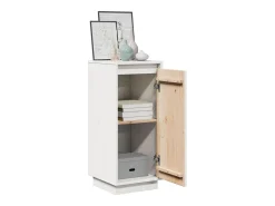 Aparador 2 uds madera maciza de pino blanco 31,5x34x75 cm