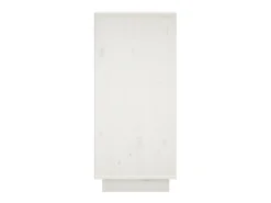 Aparador 2 uds madera maciza de pino blanco 31,5x34x75 cm