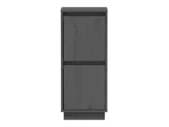 Aparador 2 uds madera maciza de pino gris 31,5x34x75 cm ES99774