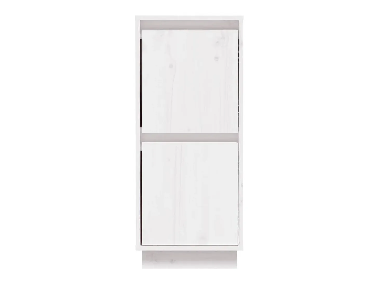 Aparador 2 uds madera maciza de pino blanco 31,5x34x75 cm