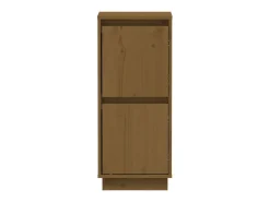 Aparador 2 uds madera maciza de pino marrón miel 31,5x34x75 cm ES13166