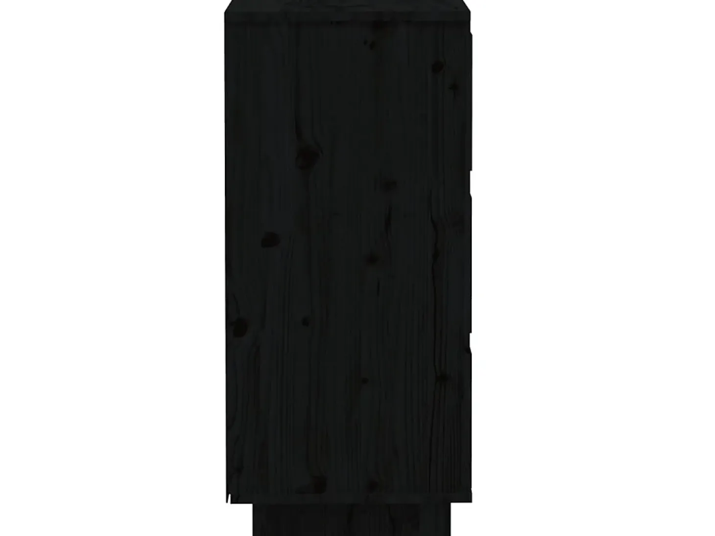 Aparador 2 uds madera maciza de pino negro 32x34x75 cm ES24678