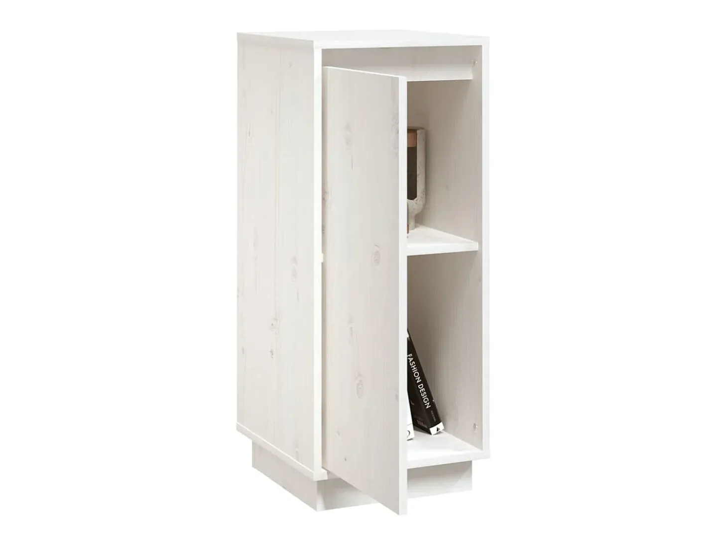 Aparador 2 unidades madera maciza de pino blanco 31,5x34x75 cm