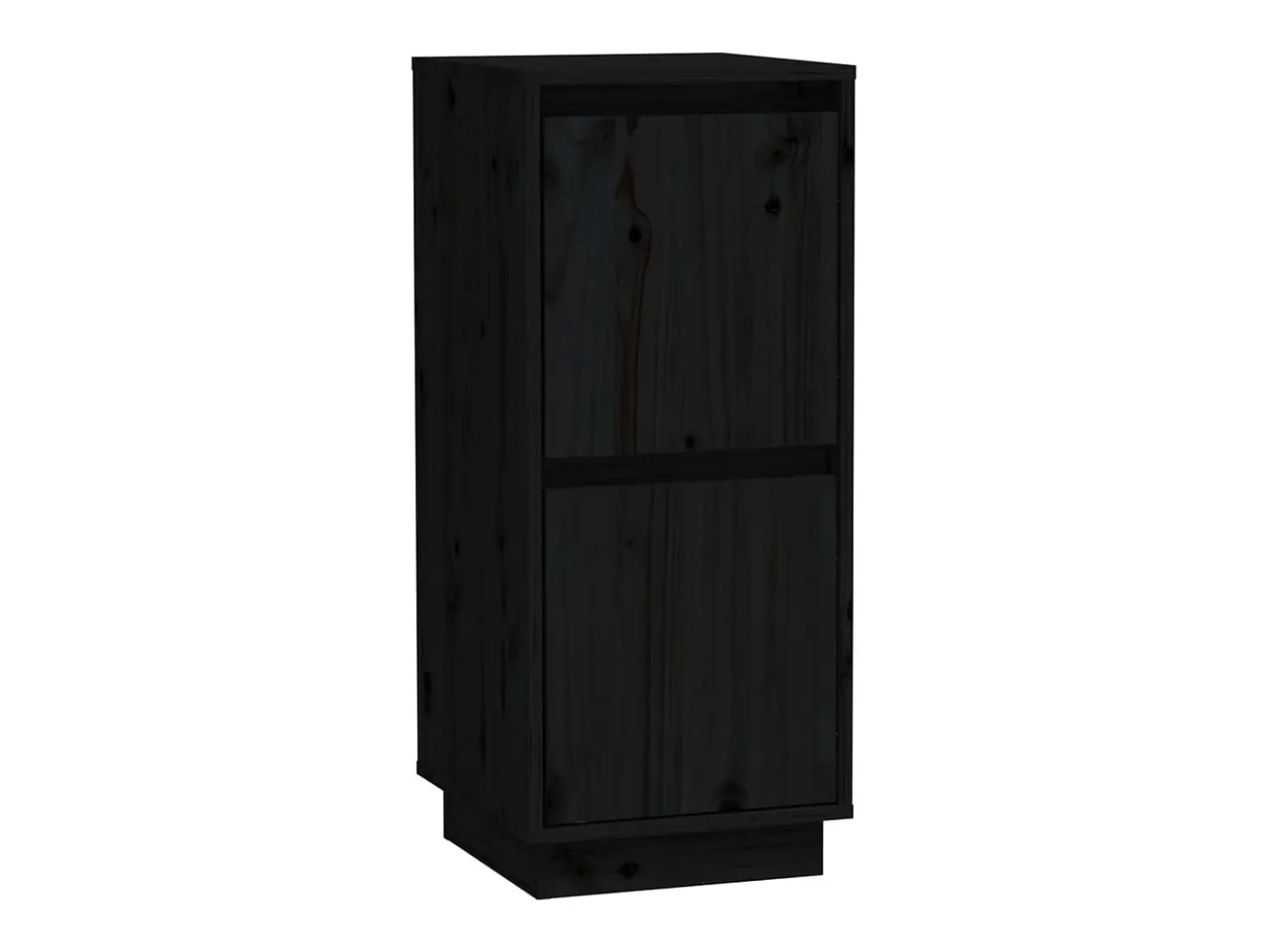 Aparador 2 unidades madera maciza de pino negro 31,5x34x75 cm