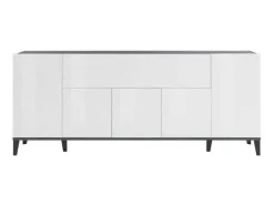 Aparador 200 x 40 cm diseño 5 puertas compartimento batiente vestíbulo salón Stephanie