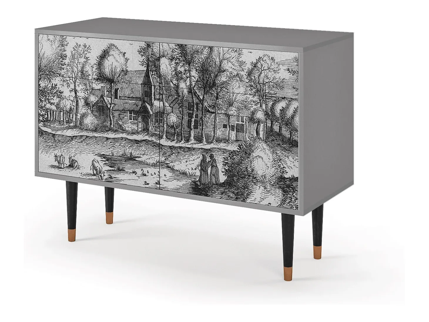 Aparador - 115x85x48 cm - BS4 - A Pond, Gris