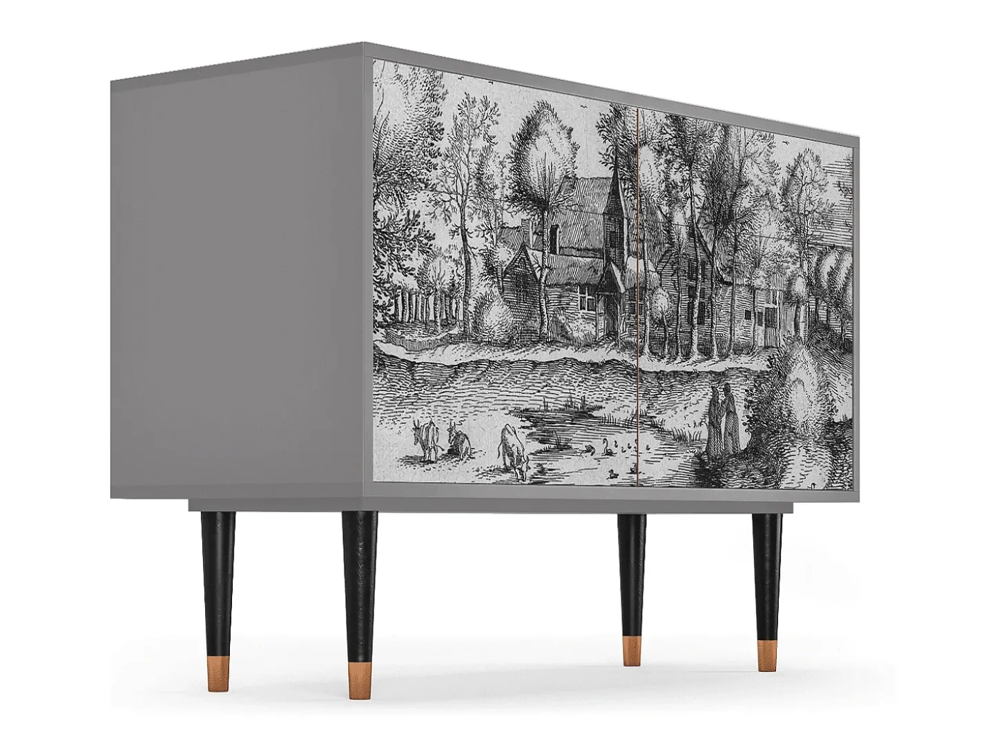 Aparador - 115x85x48 cm - BS4 - A Pond, Gris
