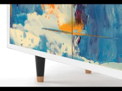 Aparador - 94x96x48 cm - BS3 - Abstract Expressionism, Blanco