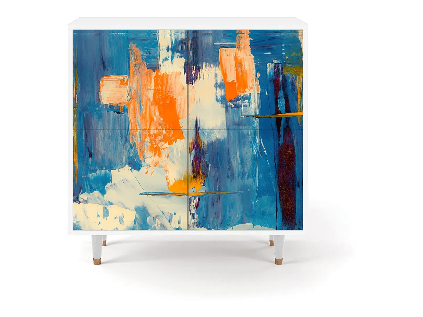 Aparador - 94x96x48 cm - BS3 - Abstract Expressionism, Blanco