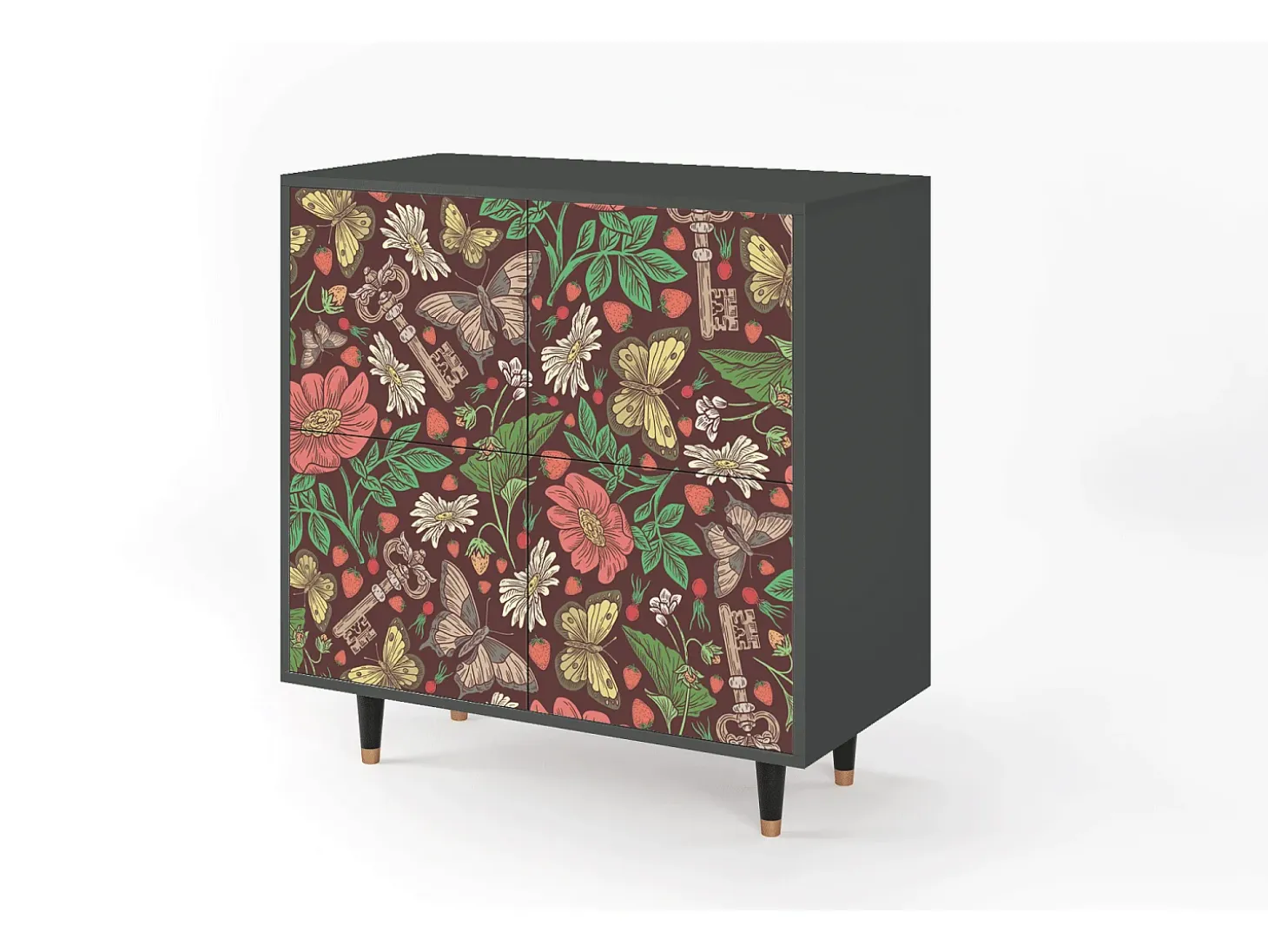 Aparador - 94x96x48 cm - BS3 - Alice in Wonderland, Antracita