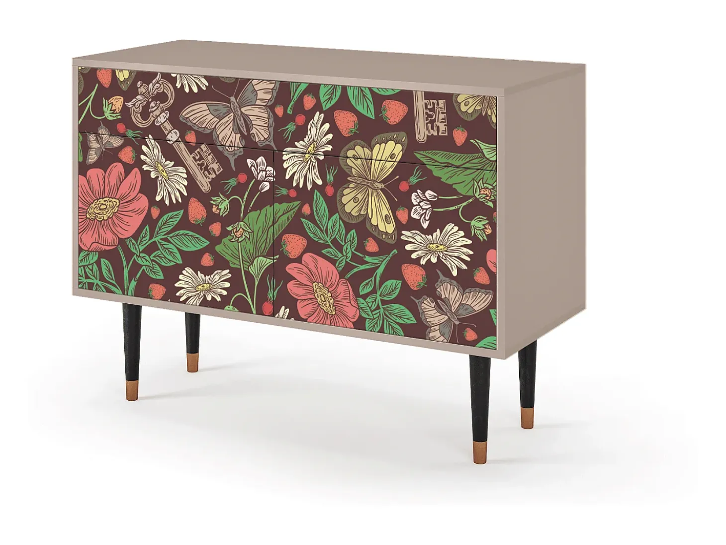 Aparador - 115x85x48 cm - BS4 - Alice in Wonderland, Latte