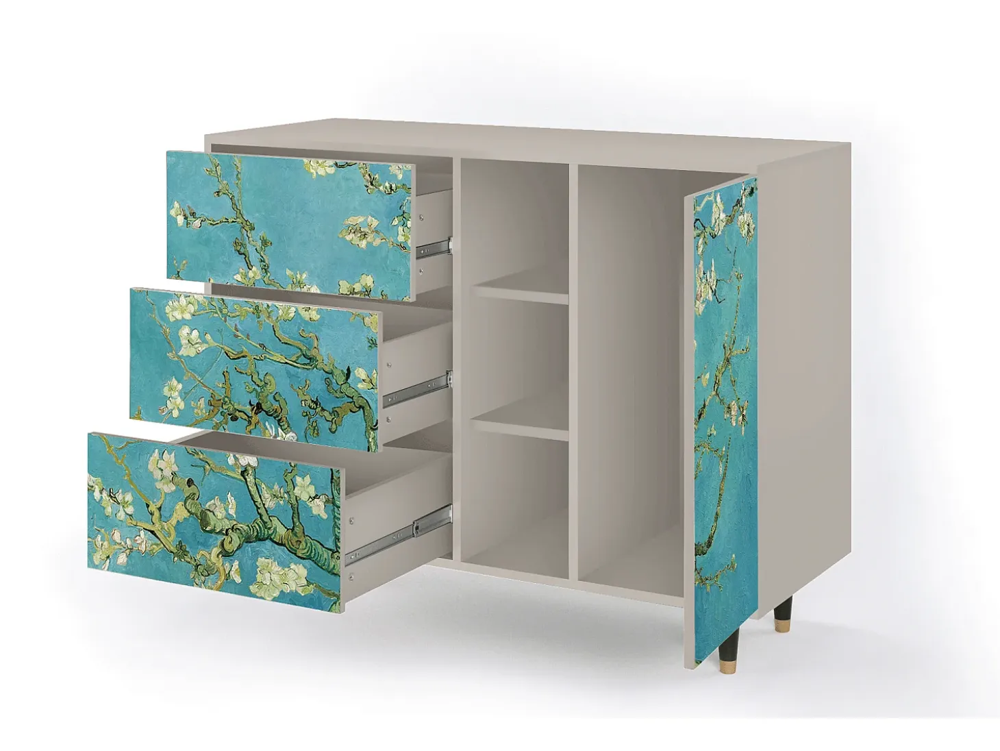 Aparador - 125x98x48 cm - BS2 - Almond Blossom, Arena