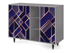 Aparador - 125x98x48 cm - BS2 - Aquamarine Getsby, Gris