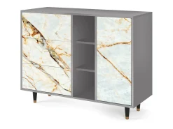 Aparador - 125x98x48 cm - BS2 - Arenay Marble, Gris