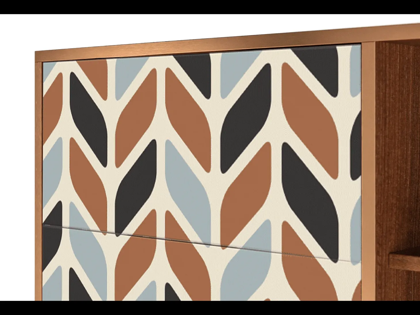 Aparador - 125x98x48 cm - BS2 - Beige Laure, Nogal
