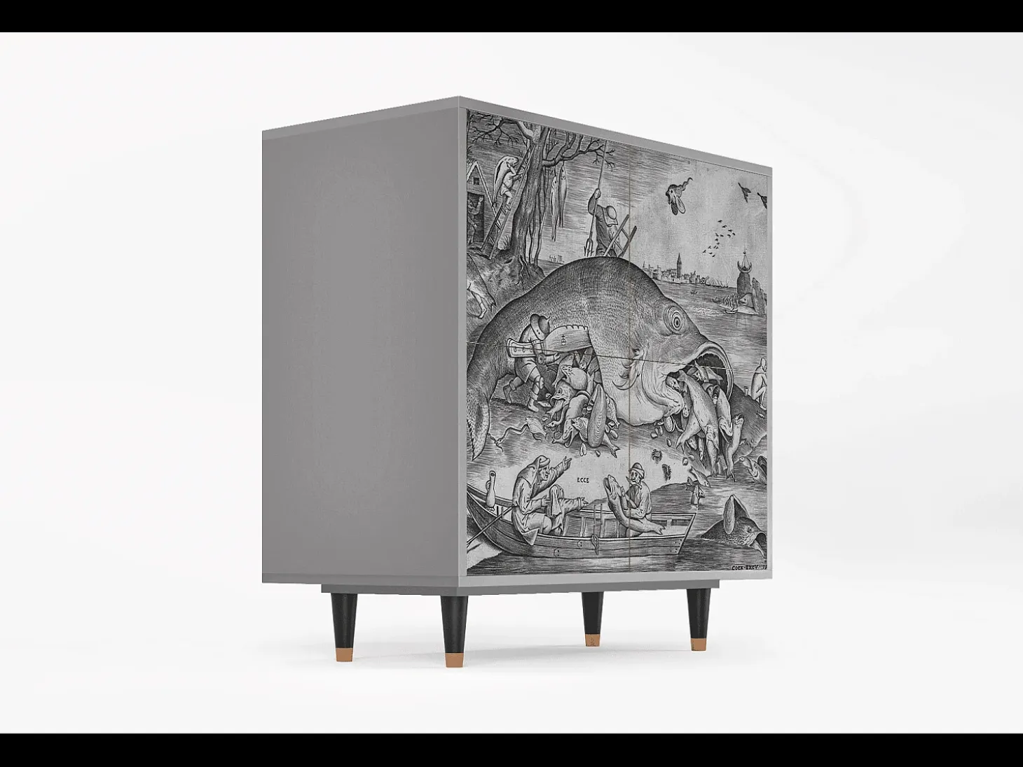 Aparador - 94x96x48 cm - BS3 - Big Fish Eat Little, Gris