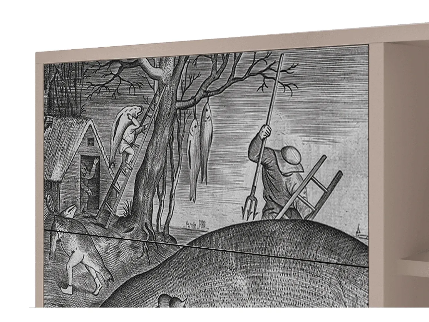 Aparador - 125x98x48 cm - BS2 - Big Fish Eat Little, Latte