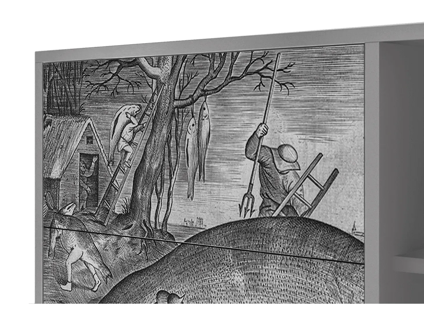 Aparador - 125x98x48 cm - BS2 - Big Fish Eat Little, Gris