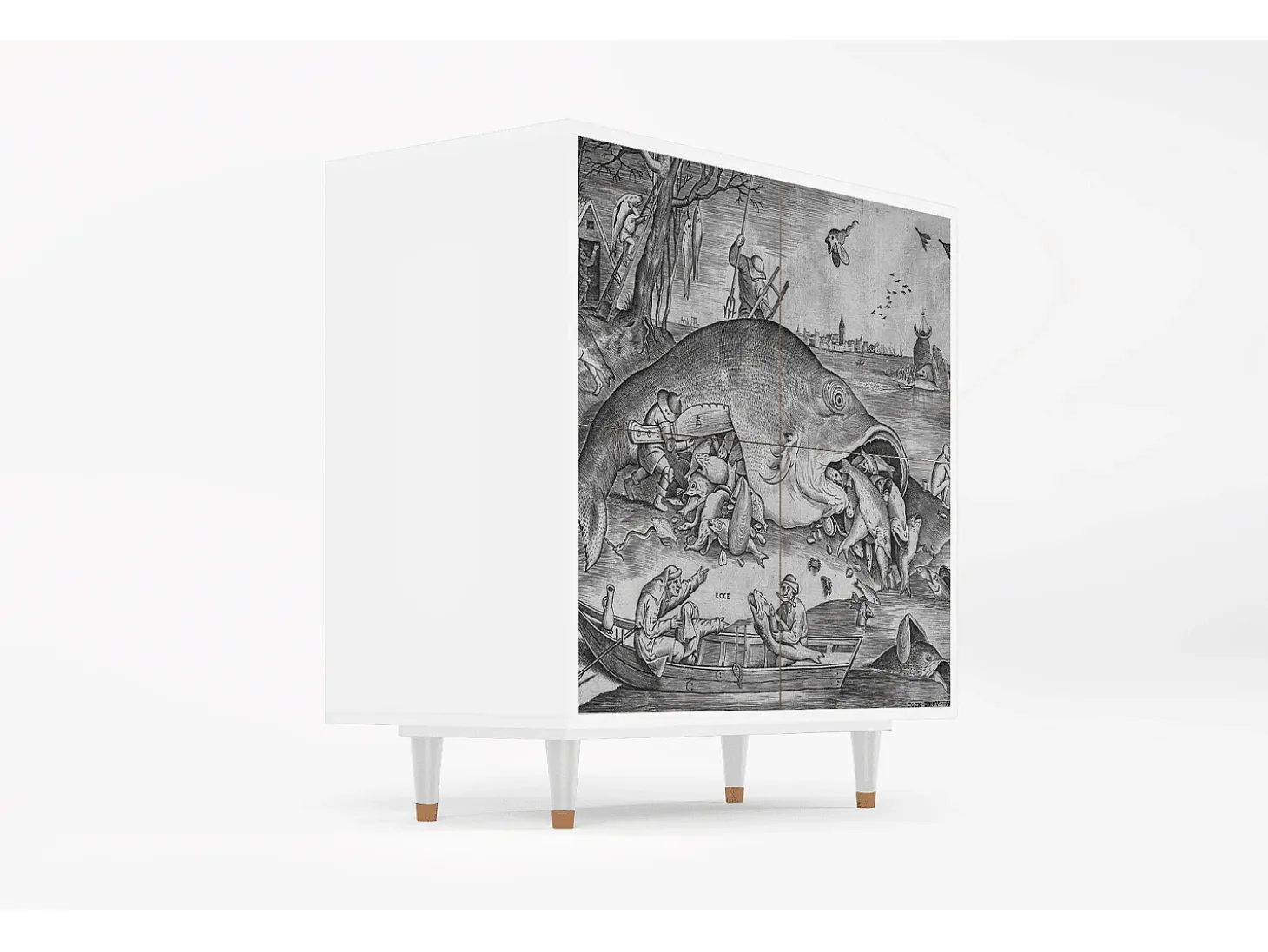 Aparador - 94x96x48 cm - BS3 - Big Fish Eat Little, Blanco