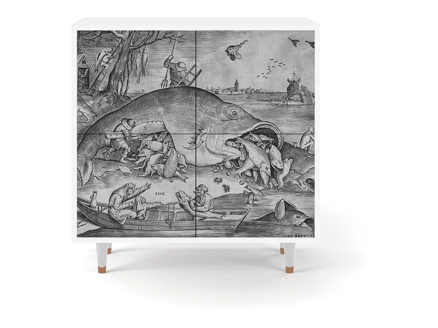 Aparador - 94x96x48 cm - BS3 - Big Fish Eat Little, Blanco