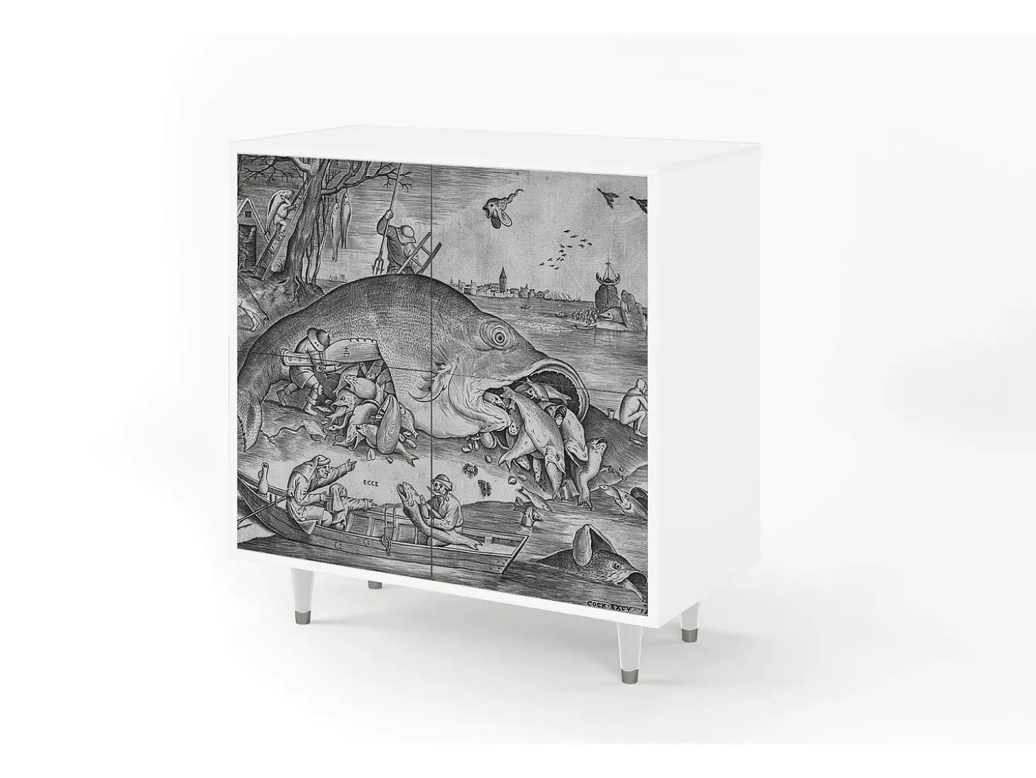 Aparador - 94x96x48 cm - BS3 - Big Fish Eat Little, Blanco
