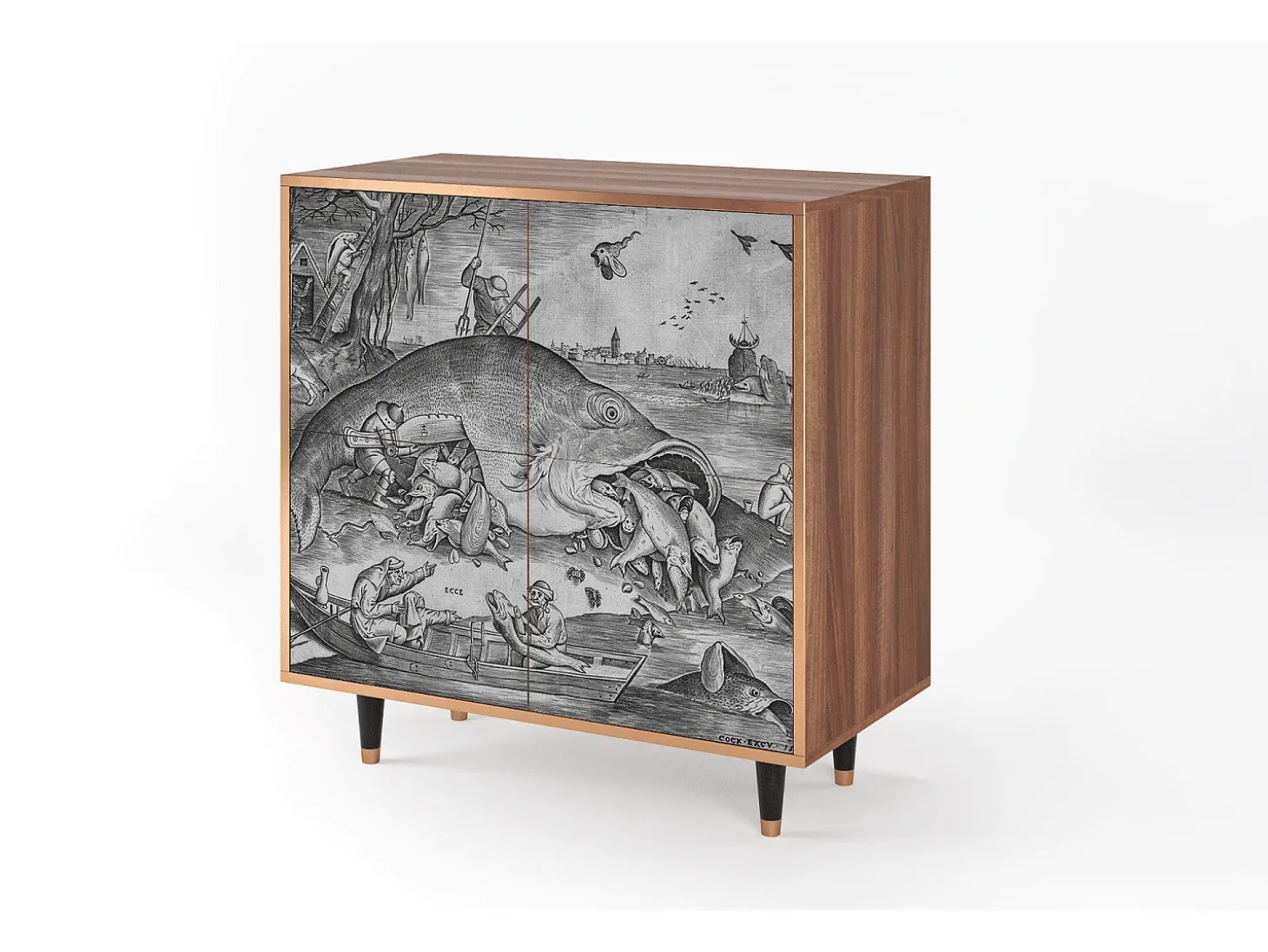 Aparador - 94x96x48 cm - BS3 - Big Fish Eat Little, Nogal