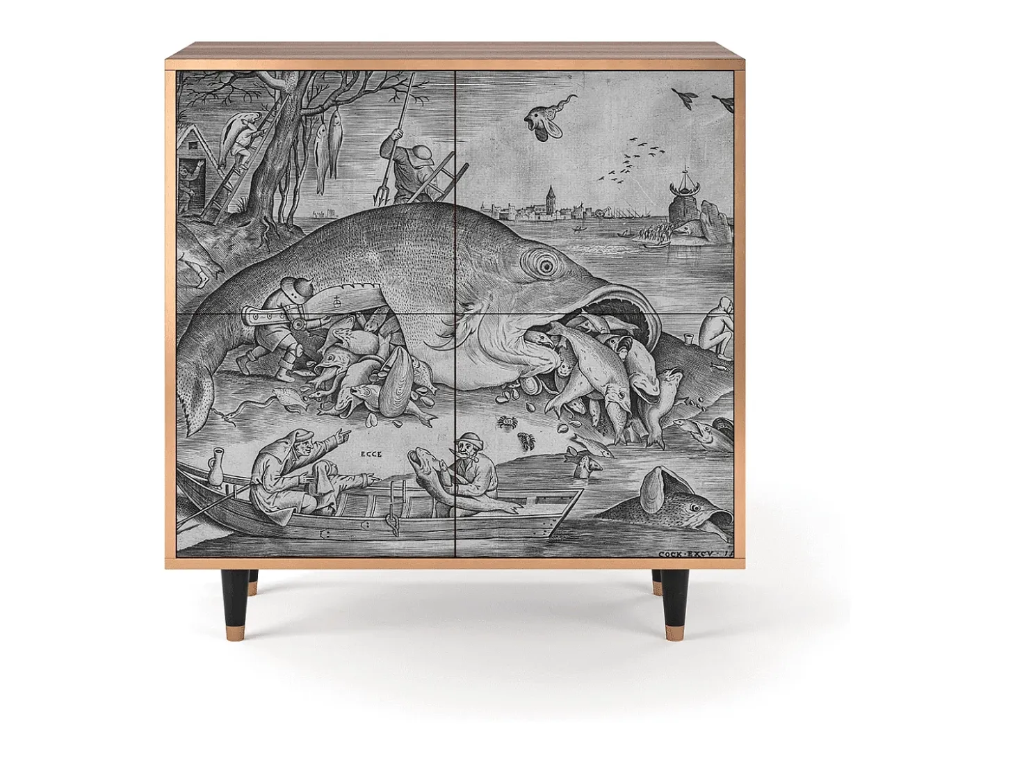 Aparador - 94x96x48 cm - BS3 - Big Fish Eat Little, Nogal