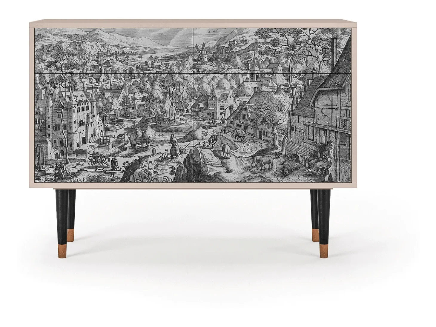 Aparador - 115x85x48 cm - BS4 - Bird Dropping, Latte