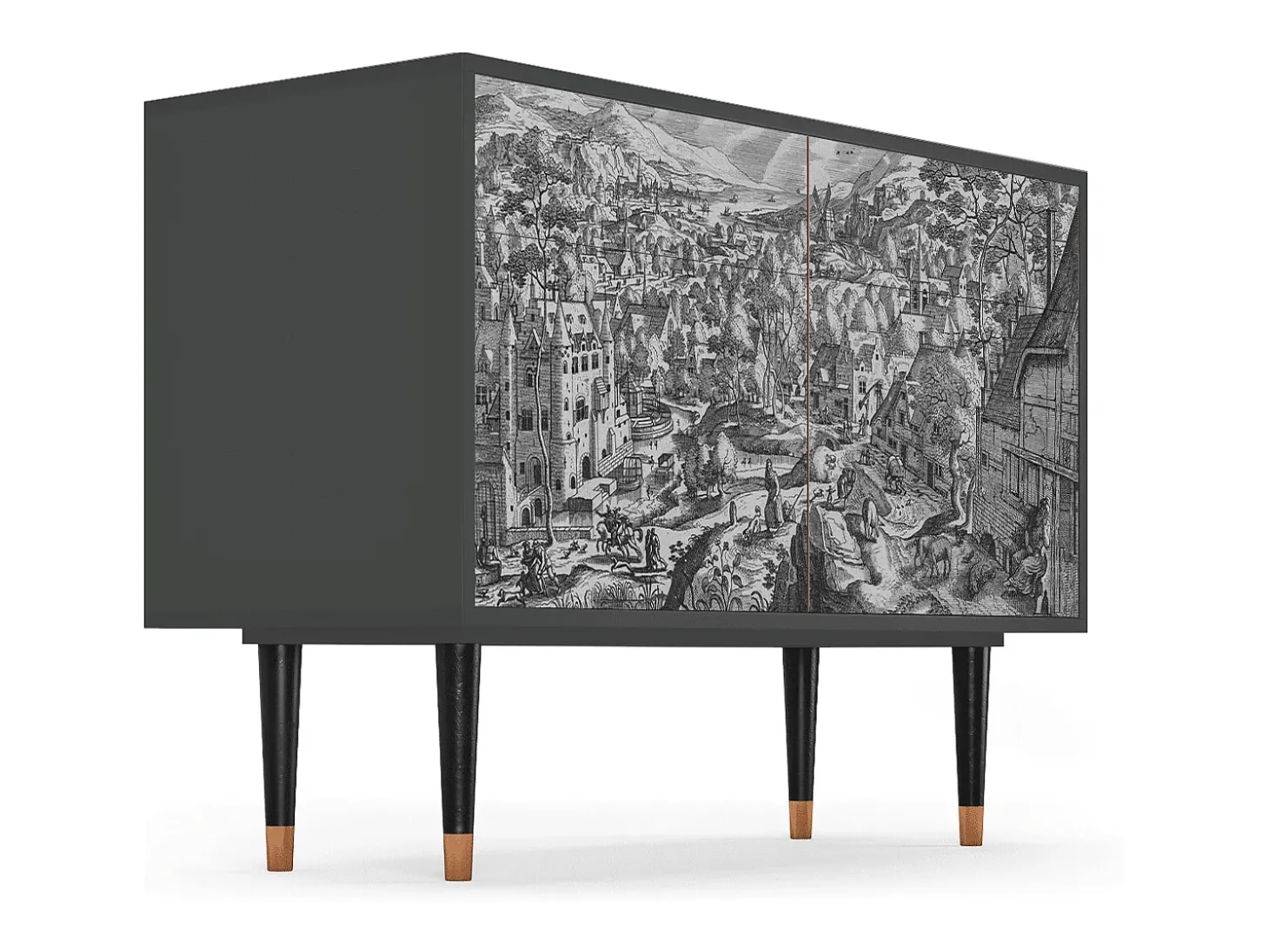 Aparador - 115x85x48 cm - BS4 - Bird Dropping, Antracita