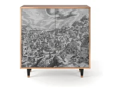 Aparador - 94x96x48 cm - BS3 - Bird Dropping, Nogal