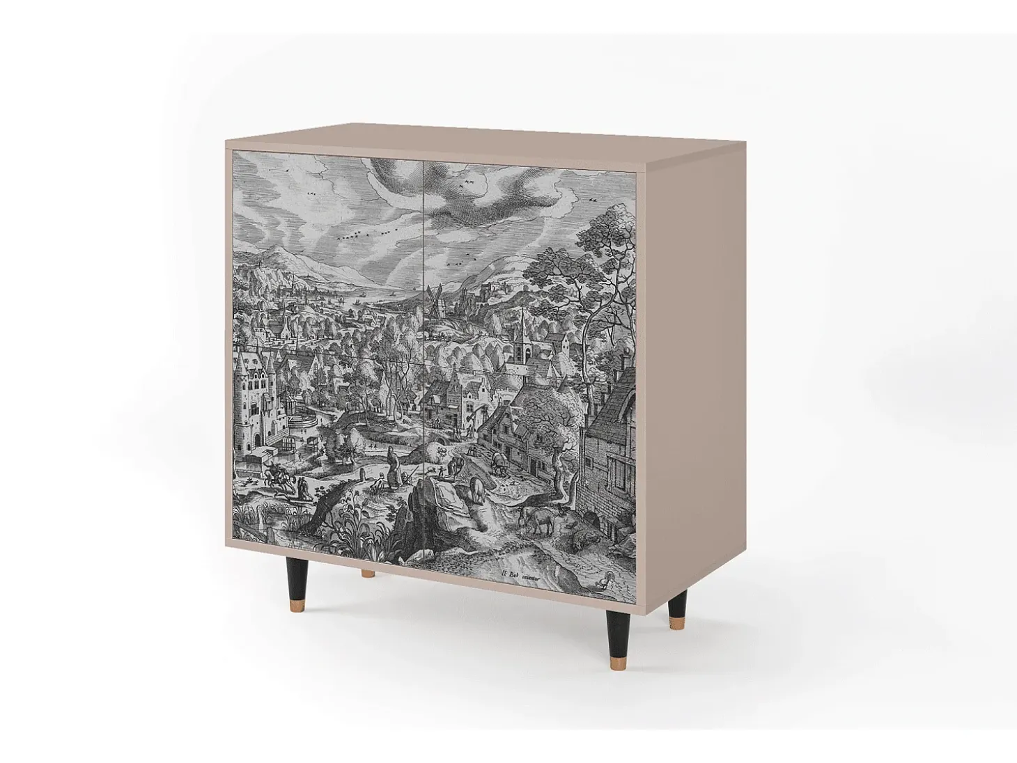 Aparador - 94x96x48 cm - BS3 - Bird Dropping, Latte