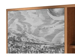 Aparador - 125x98x48 cm - BS2 - Bird Dropping, Nogal