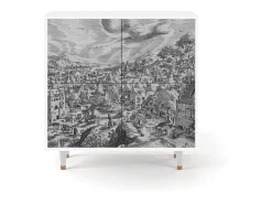 Aparador - 94x96x48 cm - BS3 - Bird Dropping, Blanco