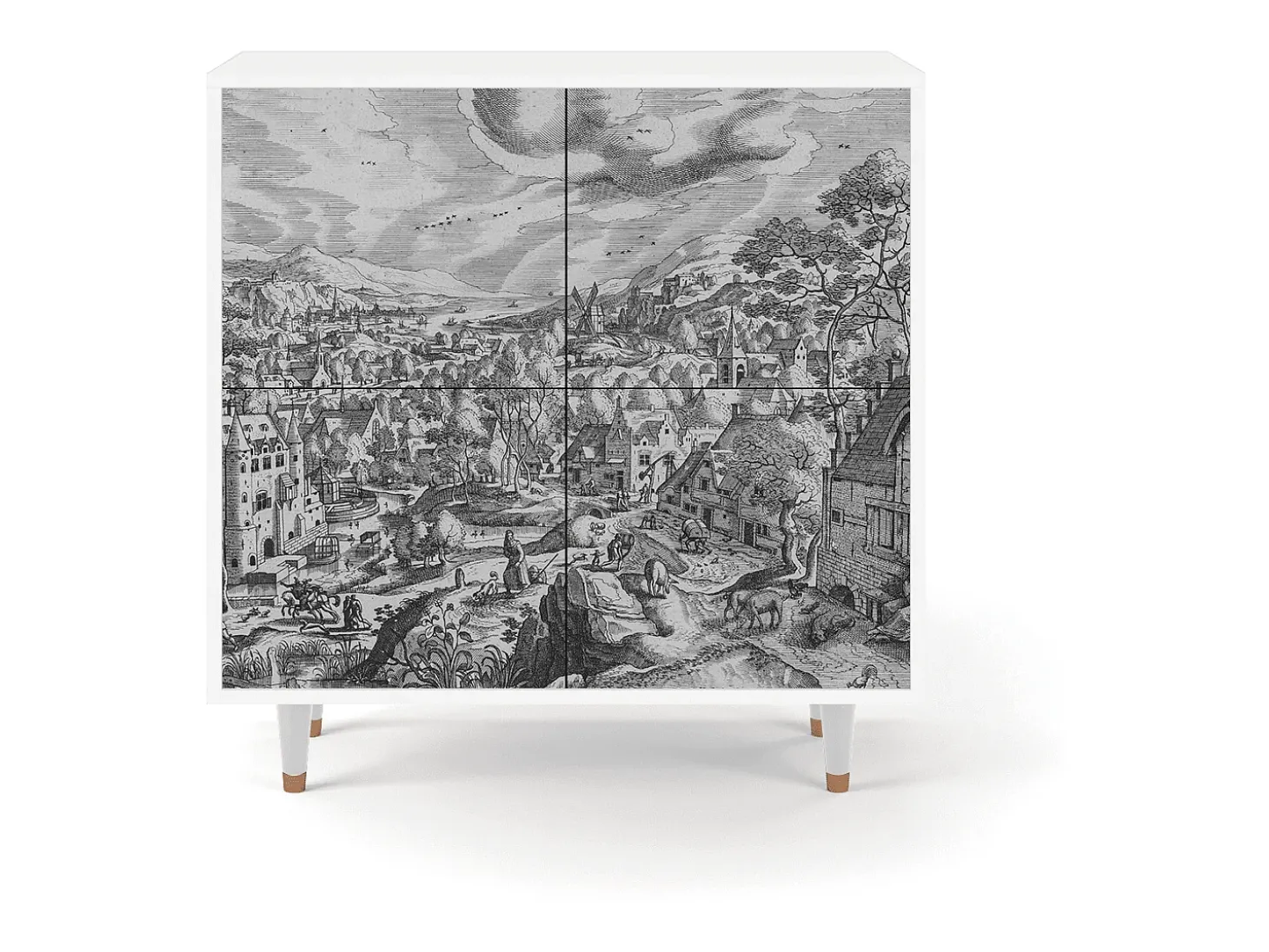 Aparador - 94x96x48 cm - BS3 - Bird Dropping, Blanco