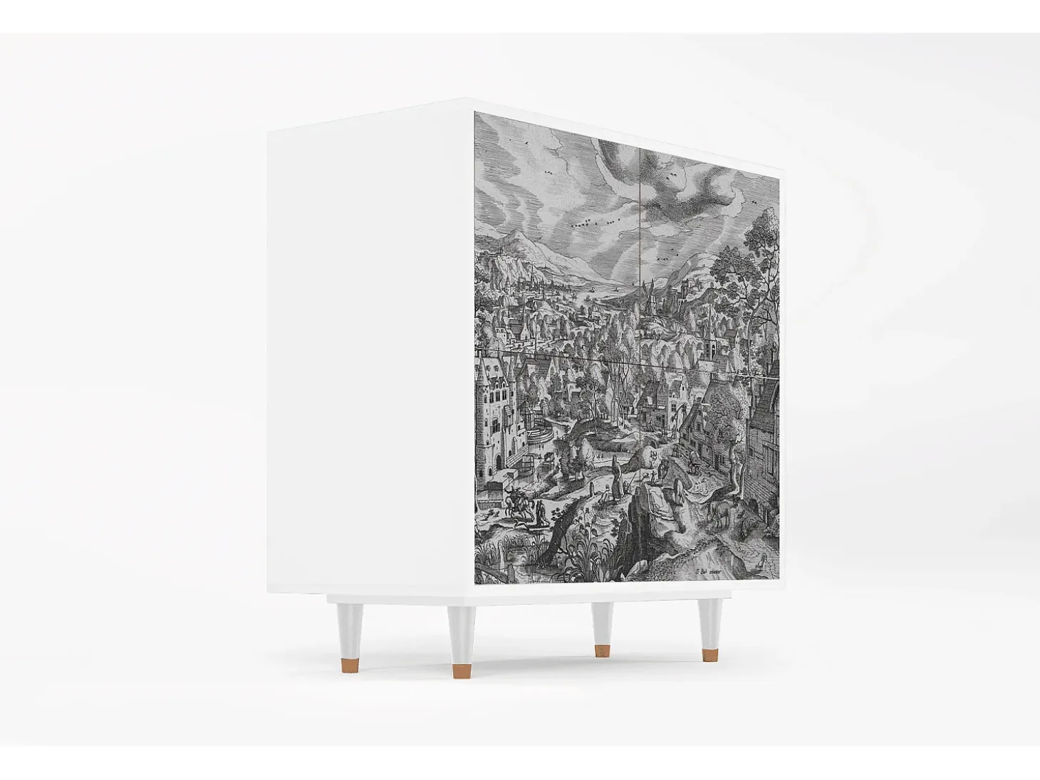 Aparador - 94x96x48 cm - BS3 - Bird Dropping, Blanco