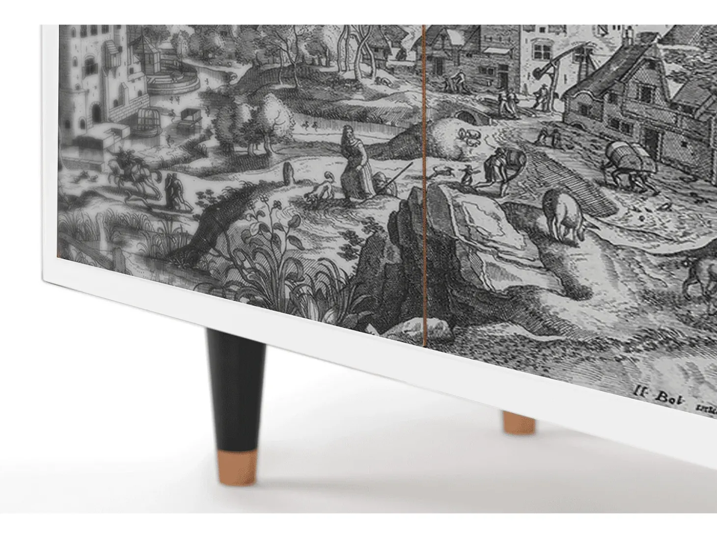 Aparador - 94x96x48 cm - BS3 - Bird Dropping, Blanco