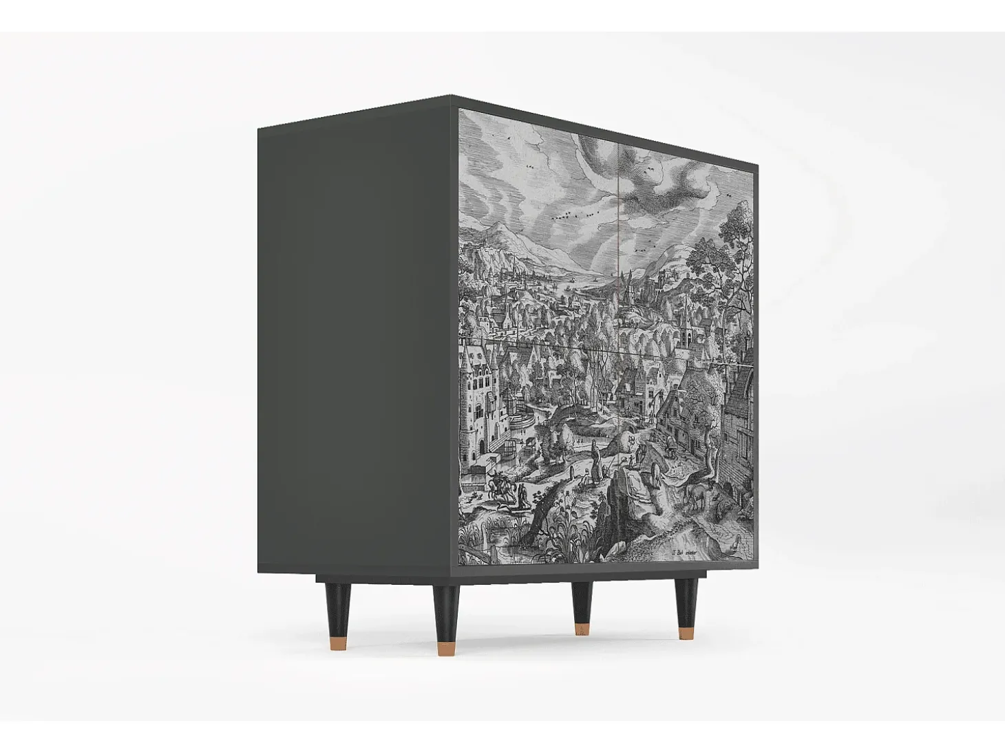 Aparador - 94x96x48 cm - BS3 - Bird Dropping, Antracita