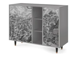 Aparador - 125x98x48 cm - BS2 - Bird Dropping, Gris