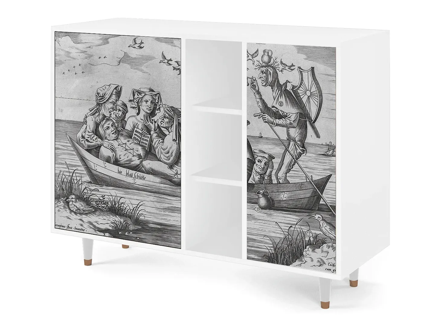 Aparador - 125x98x48 cm - BS2 - Blau Schuyte, Blanco