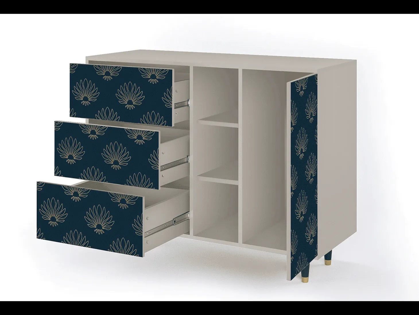 Aparador - 125x98x48 cm - BS2 - Blue Lotus, Arena