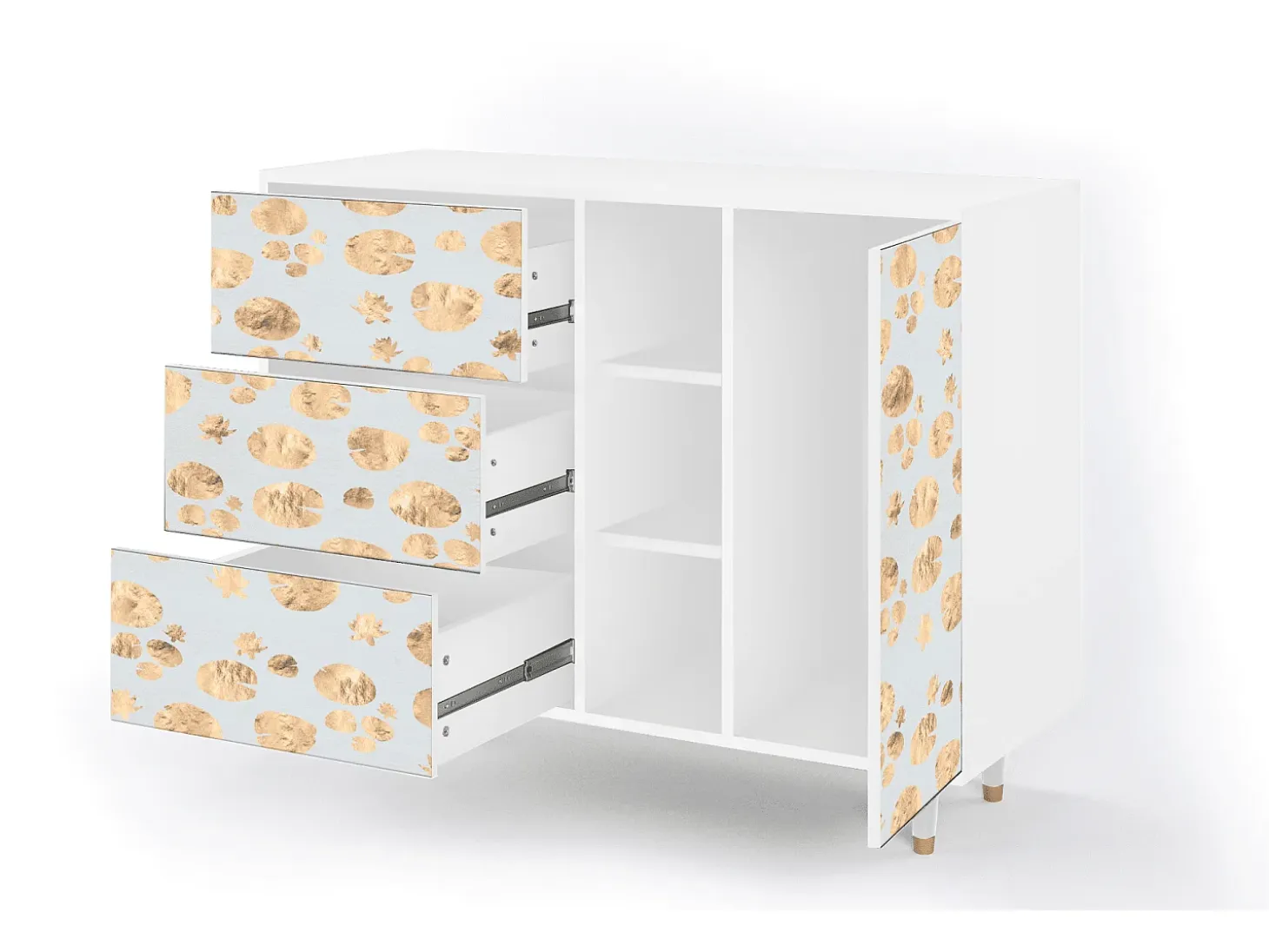 Aparador - 125x98x48 cm - BS2 - Blue Giraffe, Blanco