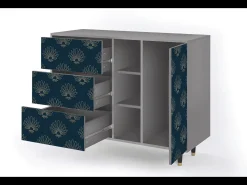 Aparador - 125x98x48 cm - BS2 - Blue Lotus, Gris