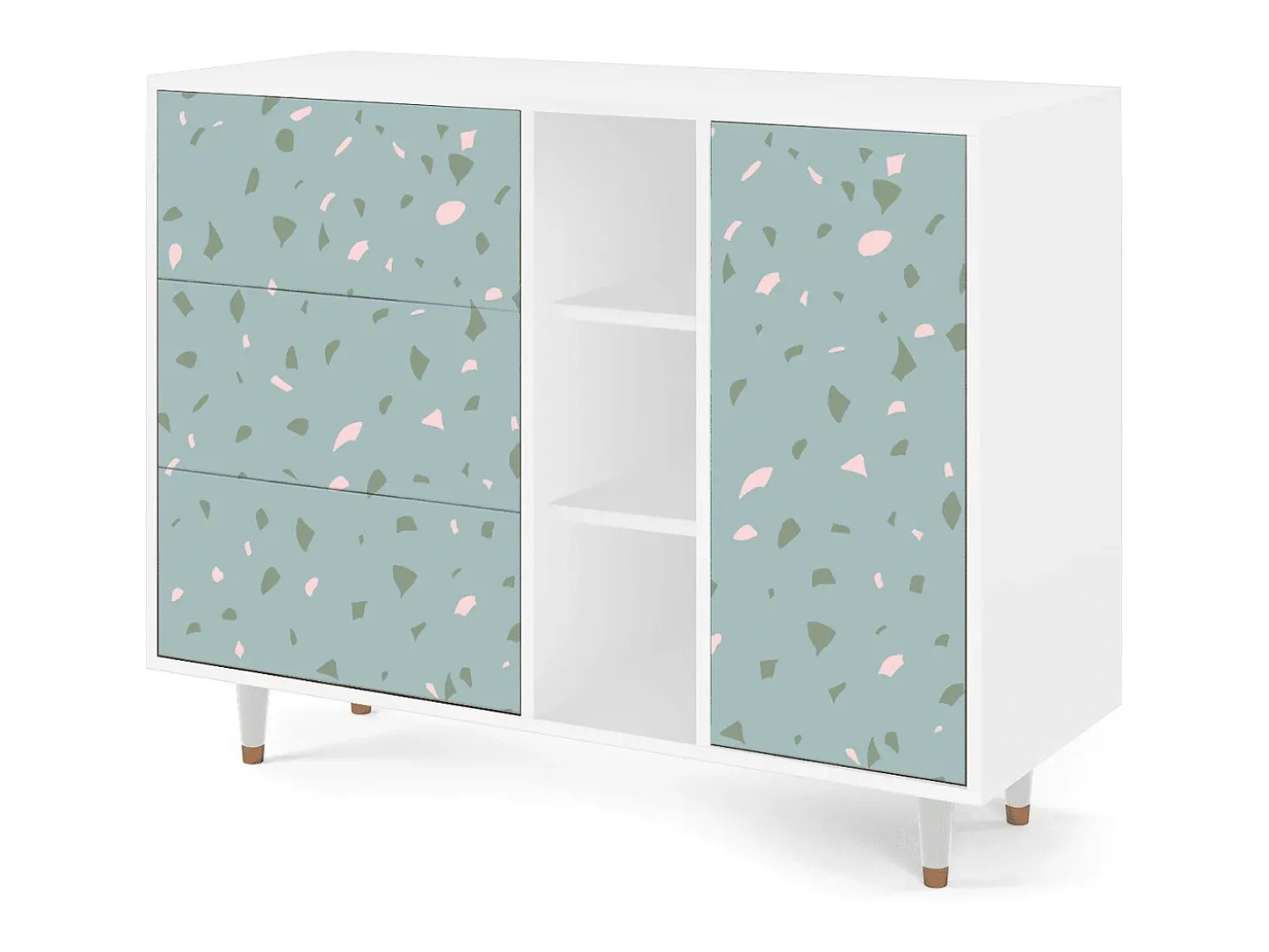 Aparador - 125x98x48 cm - BS2 - Blue Drops, Blanco