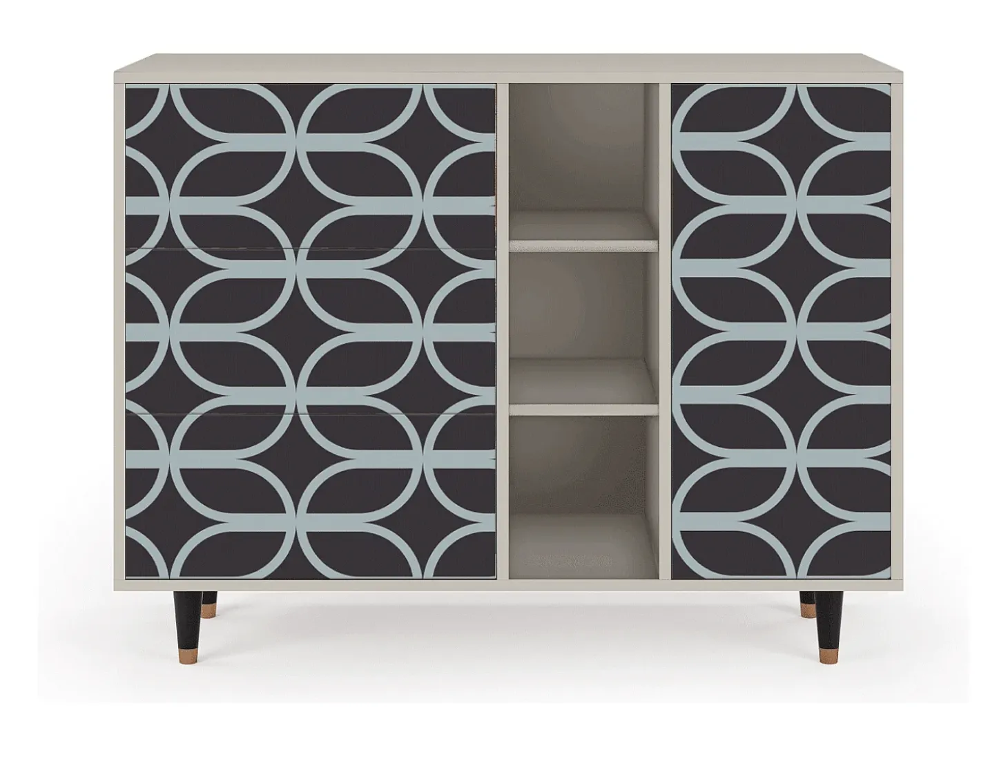 Aparador - 125x98x48 cm - BS2 - Braided Blue, Arena