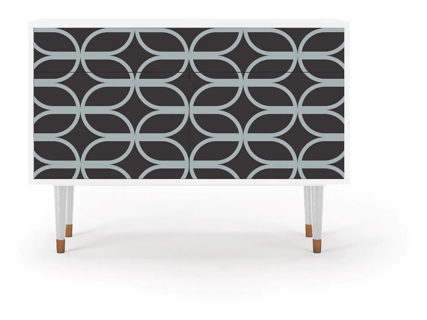 Aparador - 115x85x48 cm - BS4 - Braided Blue, Blanco