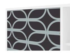 Aparador - 125x98x48 cm - BS2 - Braided Blue, Blanco