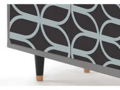 Aparador - 94x96x48 cm - BS3 - Braided Blue, Gris