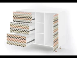 Aparador - 125x98x48 cm - BS2 - Bright Ripple, Blanco